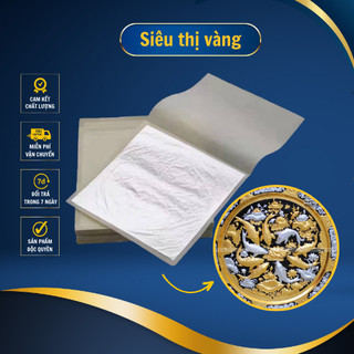 500 Lá bạc thật dùng để dát vàng dát bạc trang trí bánh, thực phẩm, đồ nội thất cao cấp, đồ thờ