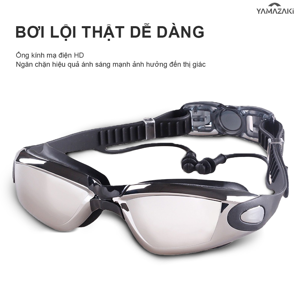 Kính bơi người lớn YAMAZAKI Kính bơi chống sương mù HD kính bơi cận thị kính bơi chống tia UV