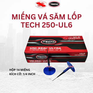 Hộp 14 miếng vá xăm lốp ô tô, xe máy đa năng Tech 250-UL6