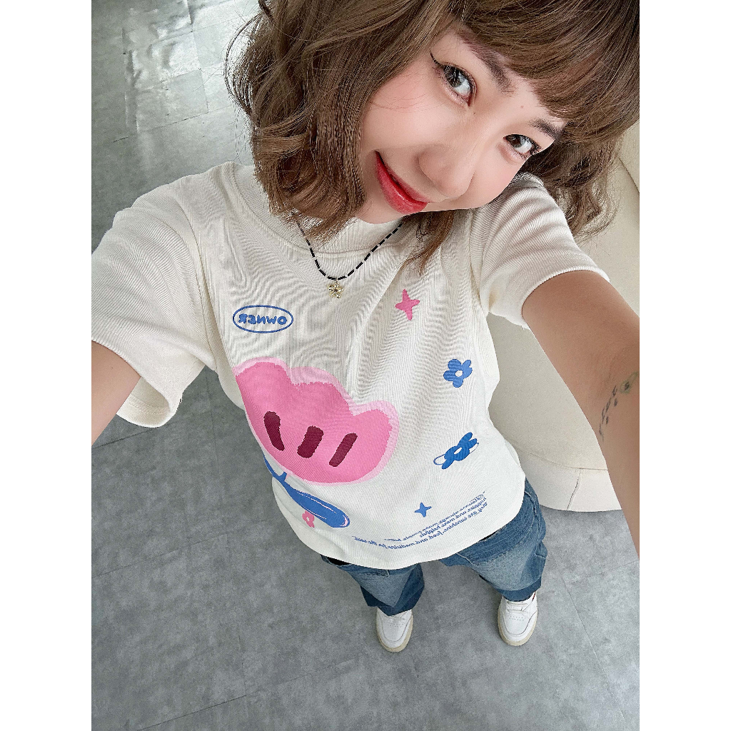 Áo Thun Nữ Local Brand FLORA BABY Tee Owner Ôm Body