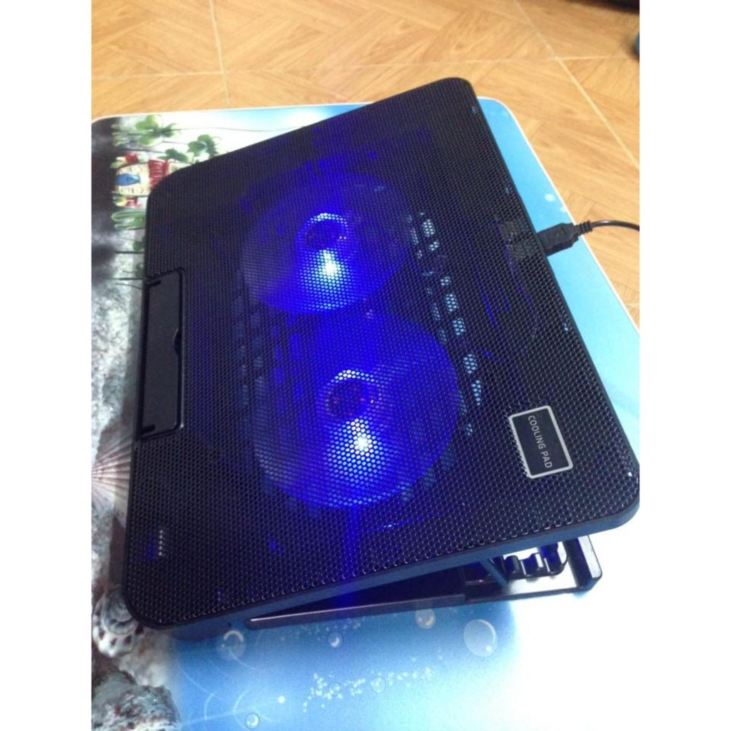 Đế Giá Đỡ Quạt Tản Nhiệt Cho Laptop N99,Đế tản nhiệt 2 fan chạy êm, hút mạnh làm mát cực nhanh