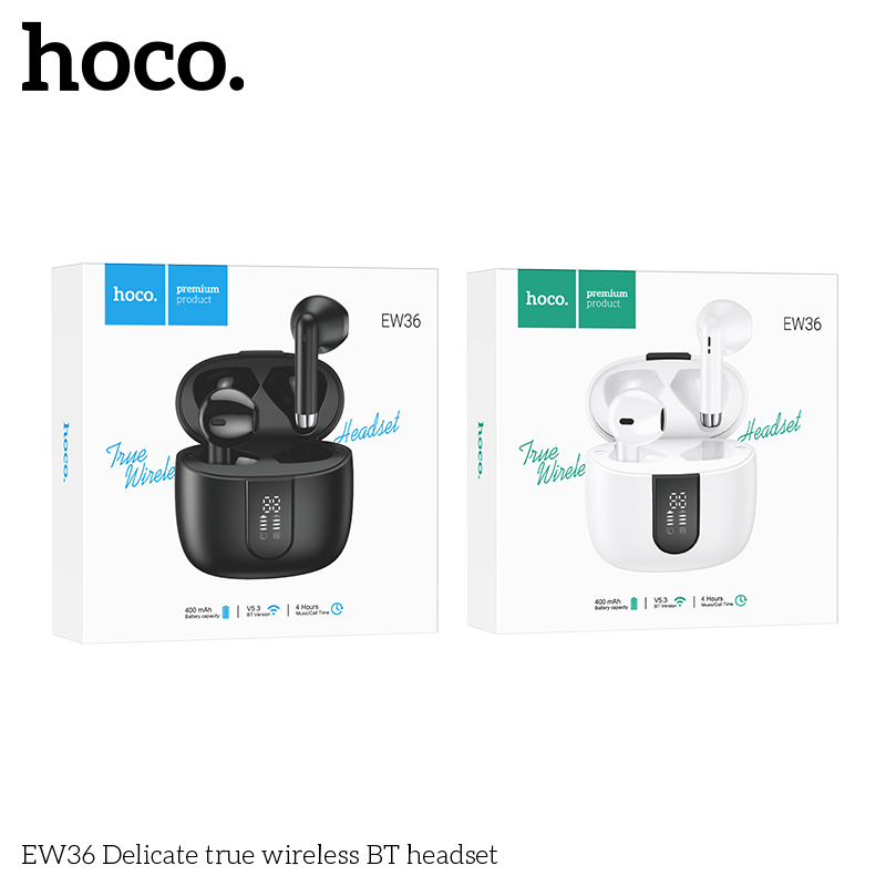 Tai nghe Bluetooth TWS Hoco EW36 V5.3, Pin 4h, Báo pin từng tai - NHẤT TÍN Computer