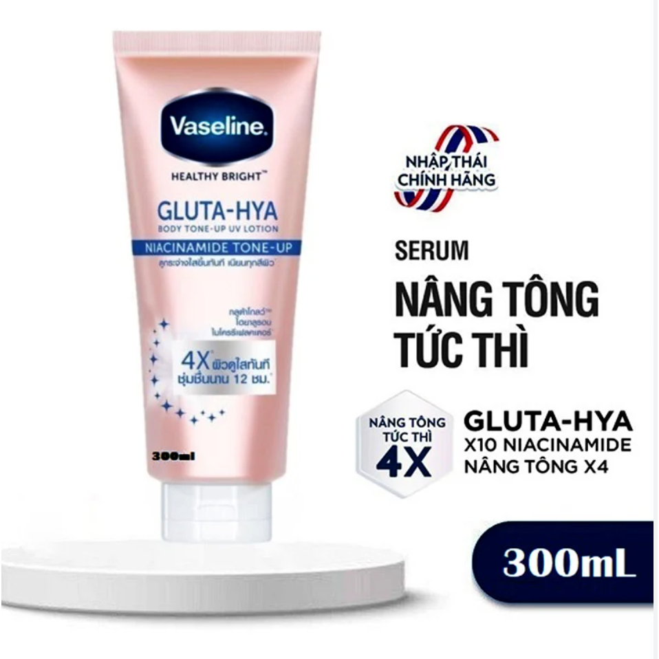 Tinh Chất Dưỡng Thể Vaseline Nâng Tông Tức Thì 300ml Body Tone-Up 4X, Thái lan 300ml