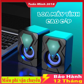 Loa Máy Tính Để Bàn Mini Nhỏ Gọn Âm Thanh Sắc Nét , Đèn LED RGB ,  Bảo Hành 12 Tháng