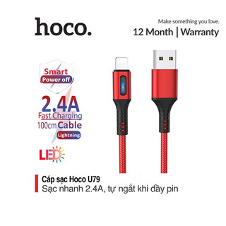 Cáp Sạc Nhanh Hoco U79 Tự ngắt cho điện thoại tự ngắt khi pin đầy Chống Chai Pin
