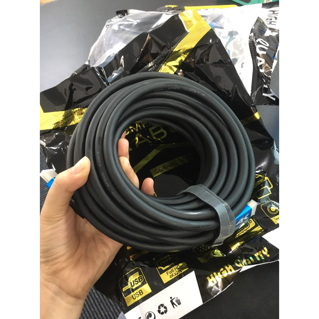 Dây cáp HDMI 4K 10 mét dây đen tròn  tín hiệu chuẩn chống nhiễu tốt Full HD