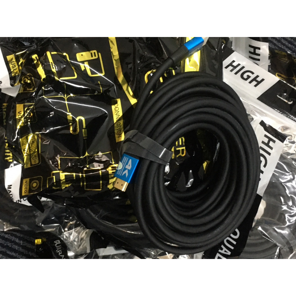 Dây cáp HDMI 4K 10 mét dây đen tròn  tín hiệu chuẩn chống nhiễu tốt Full HD