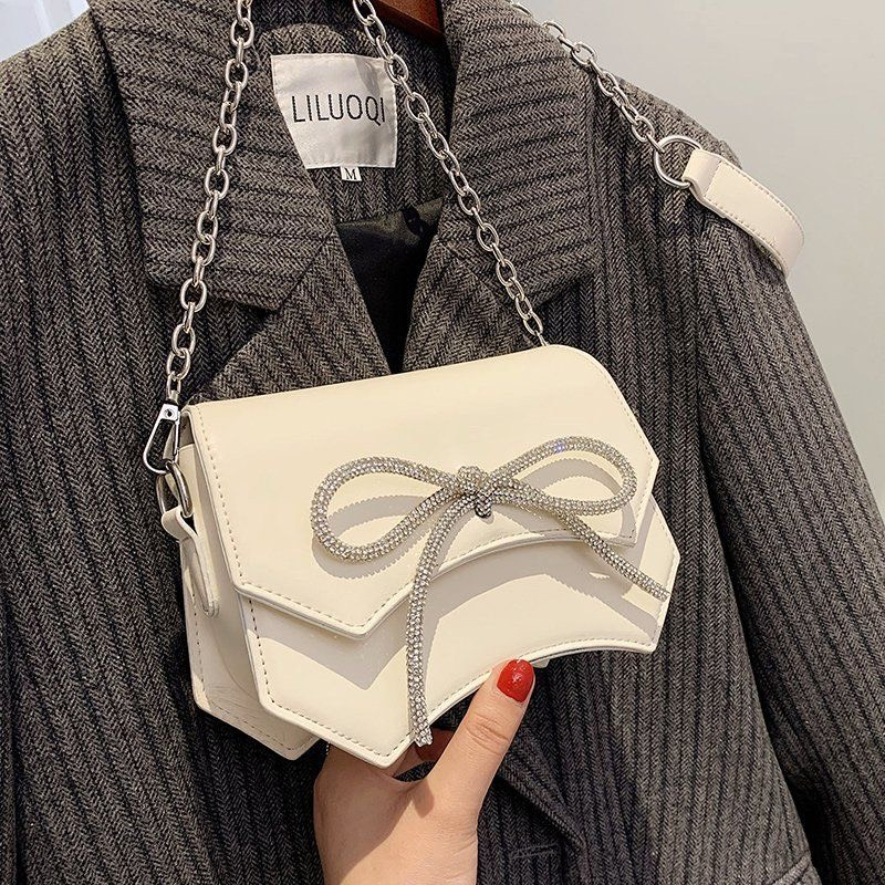 Túi Đeo Chéo Nữ 🔸FREESHIP🔸 Túi Xách Nữ Đẹp Đi Chơi Đính Nơ Đá Hot Trend PK 525