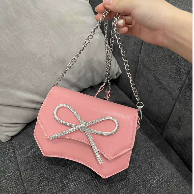 Túi Đeo Chéo Nữ 🔸FREESHIP🔸 Túi Xách Nữ Đẹp Đi Chơi Đính Nơ Đá Hot Trend PK 525