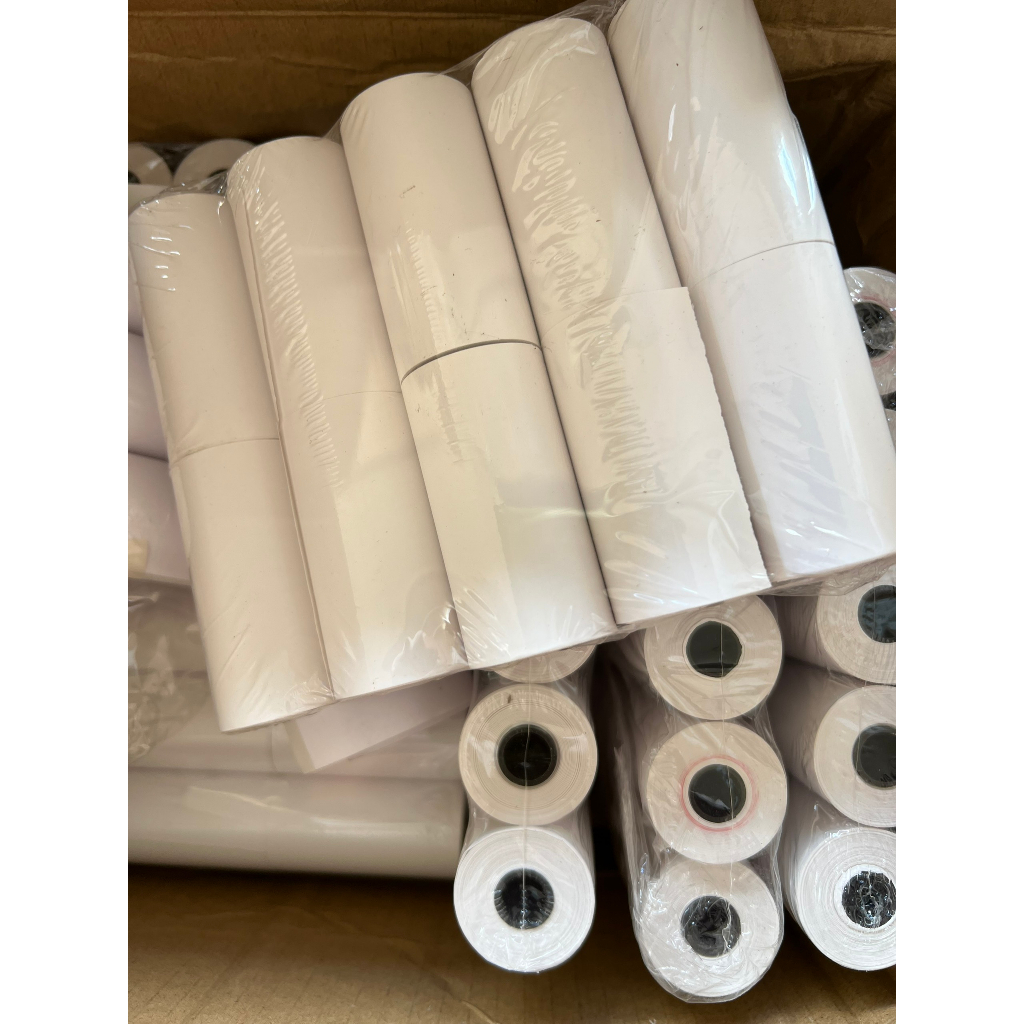 Giấy in nhiệt 57x30mm loại không dán và có dán