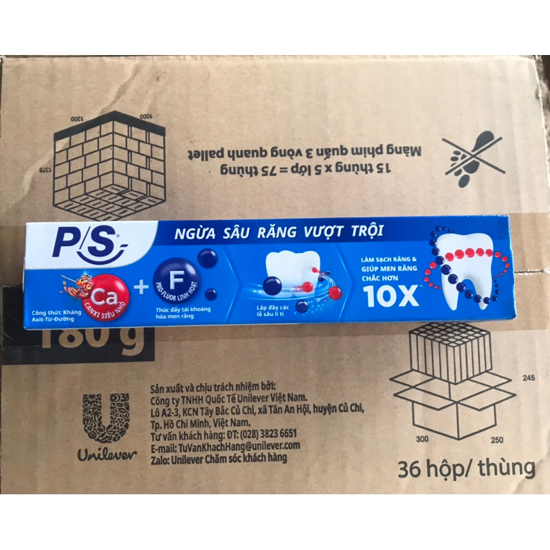 Kem đánh răng P/S ngừa sâu răng, P/s Trà xanh, P/s bảo vệ 123