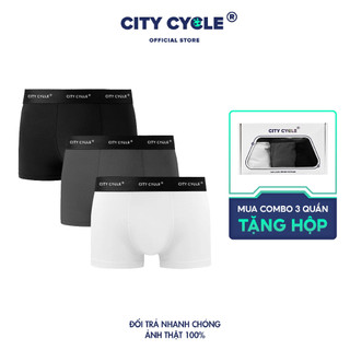 Combo 3 quần sịp nam Boxer Rocket Local Brand chất cotton kháng khuẩn City Cycle