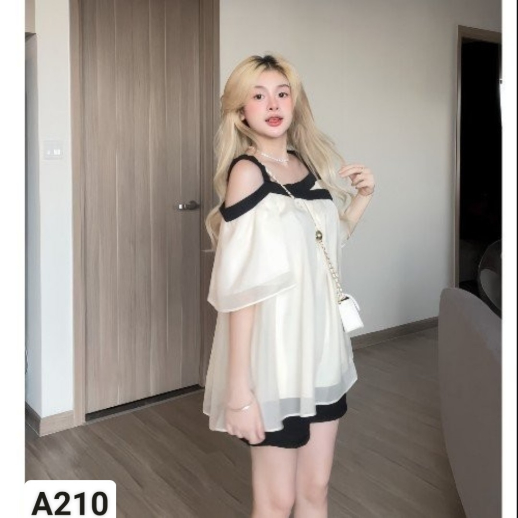 Áo Hai Dây Trễ Vai Voan Siêu Xinh Dáng Babydoll A29 | BigBuy360 - bigbuy360.vn