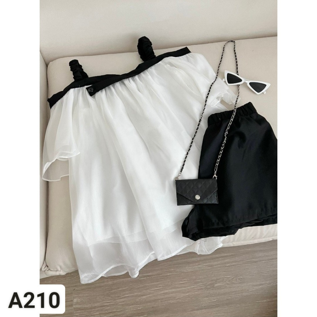 Áo Hai Dây Trễ Vai Voan Siêu Xinh Dáng Babydoll A29 | BigBuy360 - bigbuy360.vn