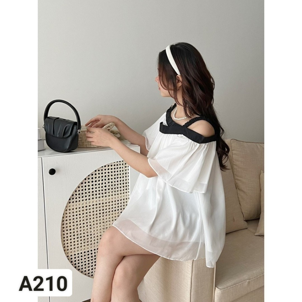 Áo Hai Dây Trễ Vai Voan Siêu Xinh Dáng Babydoll A29 | BigBuy360 - bigbuy360.vn