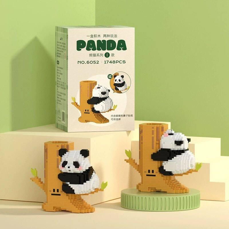 Đồ chơi lắp ráp gấu trúc cute size to, Mô hình lắp ráp gấu trúc dễ thương trưng bày - Panda shop