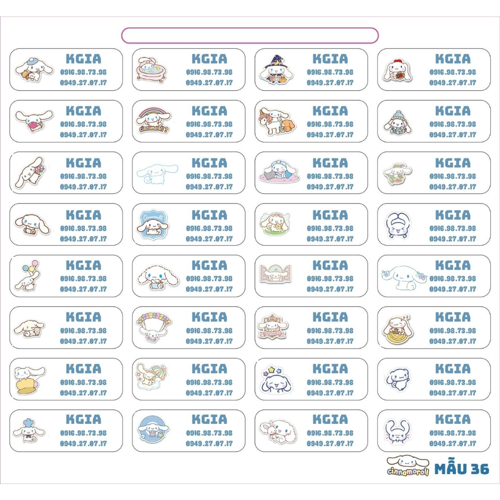 Sticker dán tên bé nhiều mẫu hot - design by khonggianinan