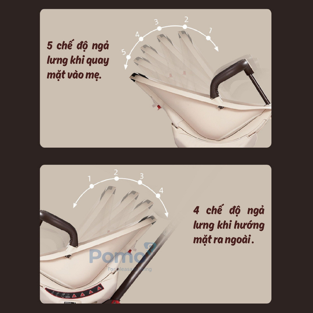 Xe đẩy gấp gọn đảo chiều cho bé Baobaohao V18 Plus, dodungmevabe1