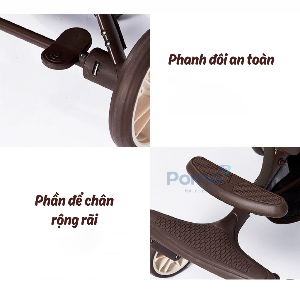 Xe đẩy gấp gọn đảo chiều cho bé Baobaohao V18 Plus, dodungmevabe1