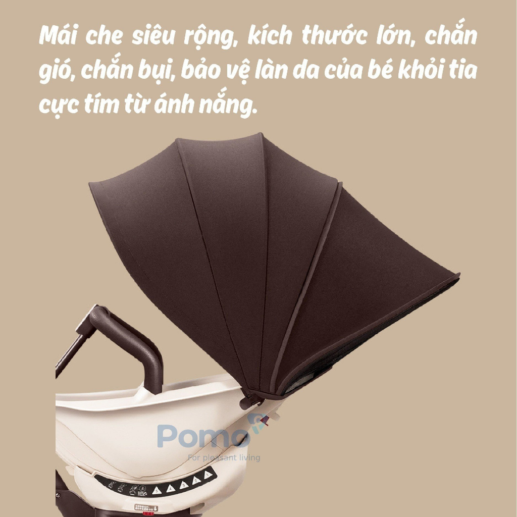 Xe đẩy gấp gọn đảo chiều cho bé Baobaohao V18 Plus, dodungmevabe1