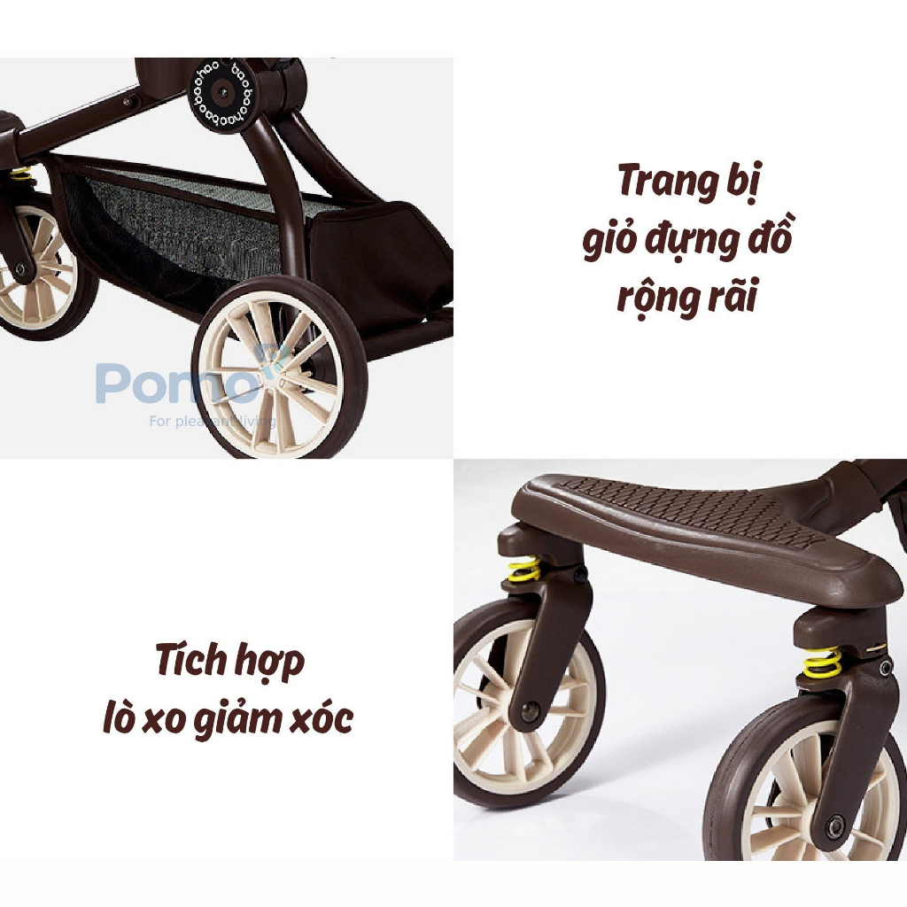 Xe đẩy gấp gọn đảo chiều cho bé Baobaohao V18 Plus, dodungmevabe1