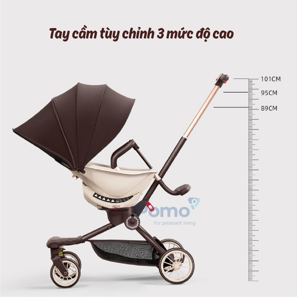 Xe đẩy gấp gọn đảo chiều cho bé Baobaohao V18 Plus, dodungmevabe1