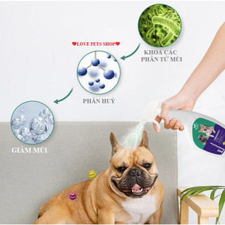 [Mã PET20K giảm 20K đơn 250K] Xịt khử mùi hôi Chó Mèo Dorrikey chai 500ml - Love Pets Shop
