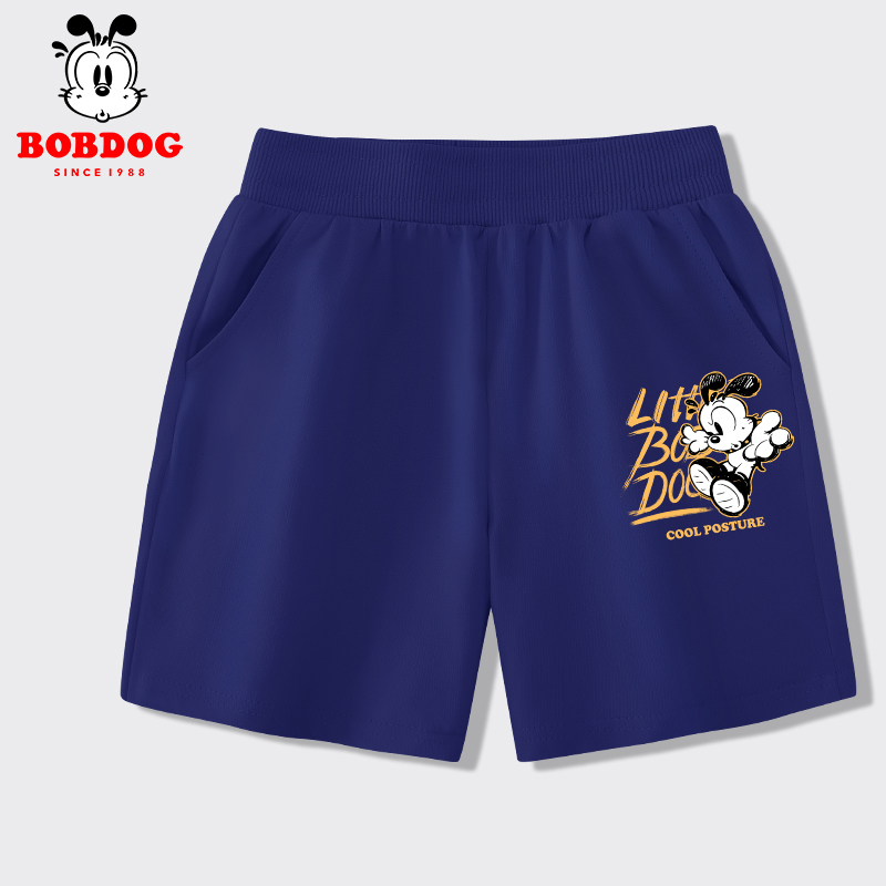 Quần đùi bé trai BOBDOG, quần đùi trẻ em chất liệu da cá cạp chun co dãn cho bé BQ02