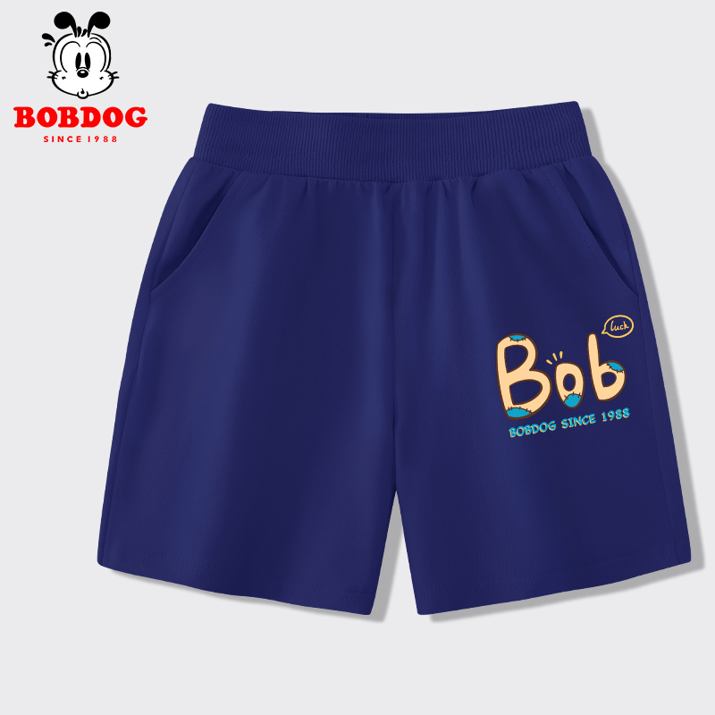 Quần đùi bé trai BOBDOG, quần đùi trẻ em chất liệu da cá cạp chun co dãn cho bé BQ02