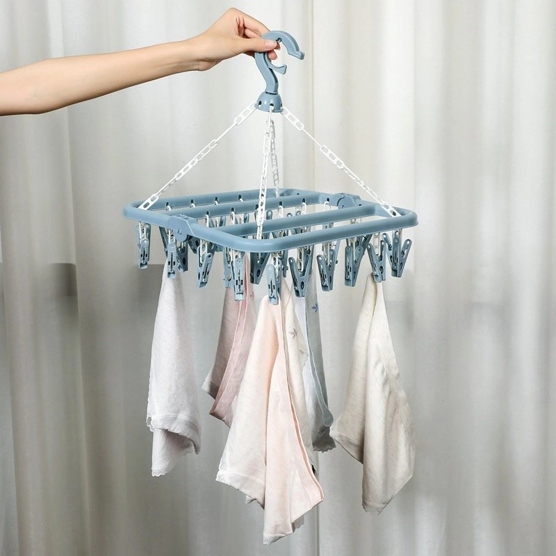 Móc chùm 32 kẹp chuyên dùng phơi đồ em bé, móc kẹp thông minh, có thể gấp gọn, Màu sắc tươi sáng SHOP GIAO NGẪU NHIÊN.