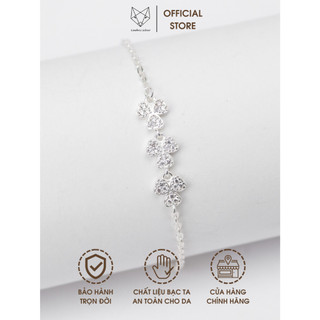 Lắc Chân Bạc Ta Cao Cấp CaoBac Silver Họa Tiết Ba Hoa Tinh Tế Lấp Lánh Món Quà Dành Tặng Riêng Cho Bạn Gái