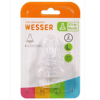 Lẻ / Set núm ty Wesser CỔ HẸP/ CỔ RỘNG Siêu Mềm Có Van Thông Hơi Đủ Size S,M,L,+