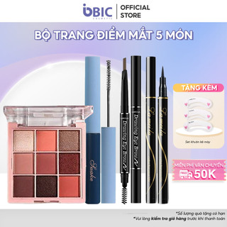 Bộ trang điểm mắt 5 món makeup thần thánh Phấn mắt, Chì kẻ mày, Bút dạ kẻ mắt, Mascara BIC Cosmetic