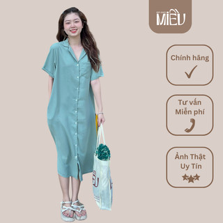 Đầm sơ mi dáng dài basic đơn giản có nhiều màu sắc Riley Miều Est.2013