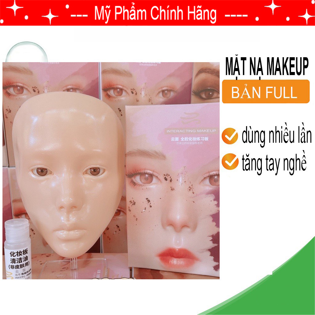 Mặt nạ makeup Fullface 5D chuyên dùng học makeup trang điểm Kèm chân đứng