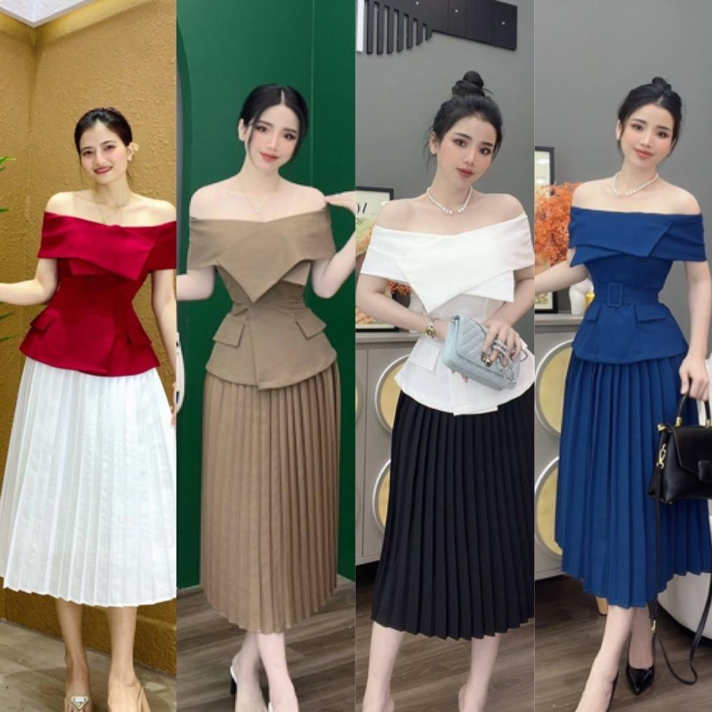 SET VEST NỮ SANG TRỌNG TÔN DÁNG BẸT VAI SIÊU XINH - SHOP LINH TRANG BOUTIQUE
