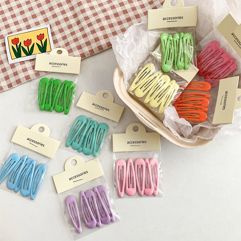 Beautycoco🍊Set 5 chiếc kẹp tóc kim loại phong cách Hàn quốc Atinomotic
