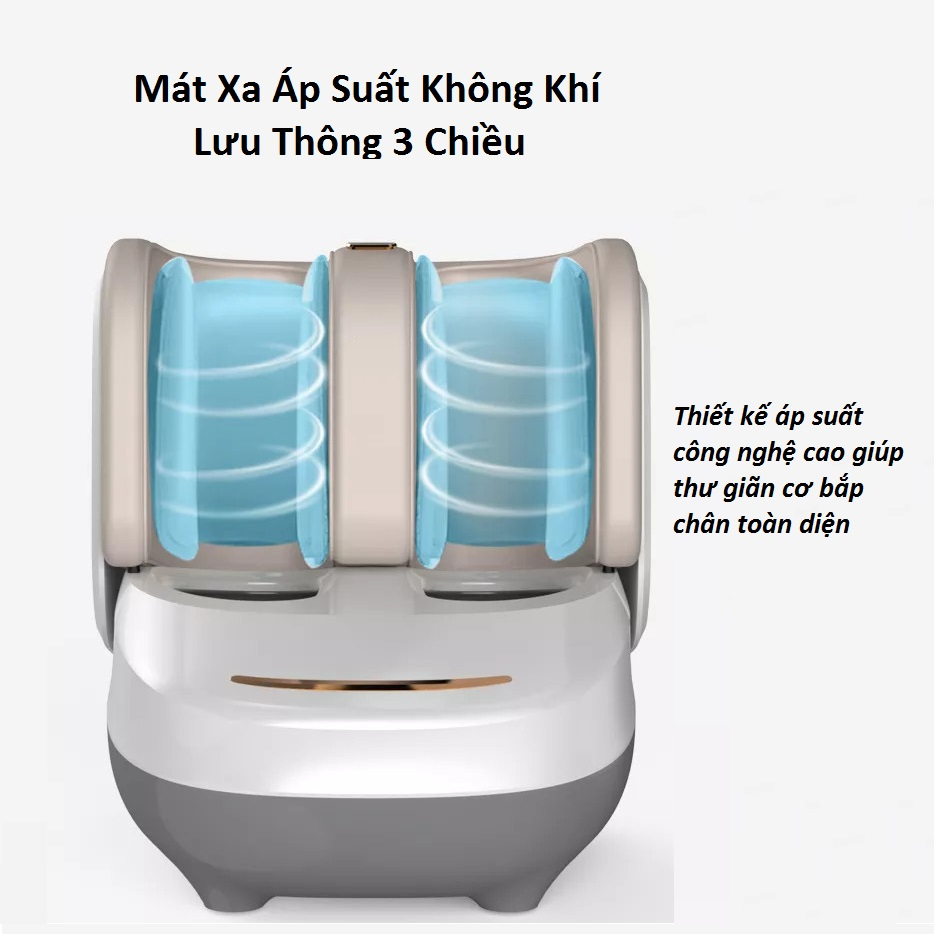Máy massage Chân Bắp phân hạng Cao Cấp Salmon S300-8D 360 độ- Mát xa thư giãn bàn chân, bắp chân