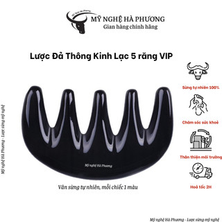 Lược sừng 5 răng chải thông kinh lạc bản to, đẹp - mát xa giúp lưu thông khí huyết cực kì tốt