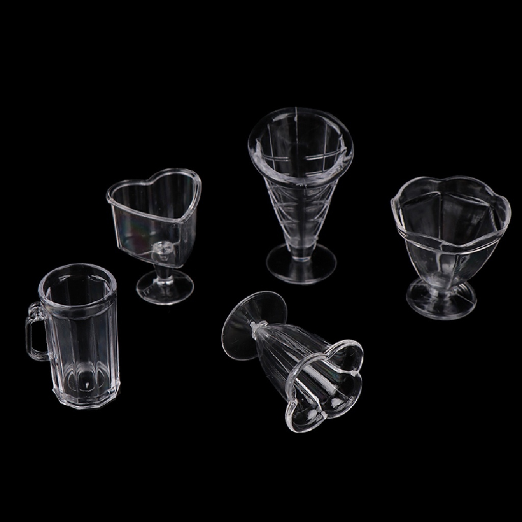 Set 12 Món Chén Đĩa / Cốc / Kem / Đồ Ăn Đồ Dùng Nhà Búp Bê trang trí decor