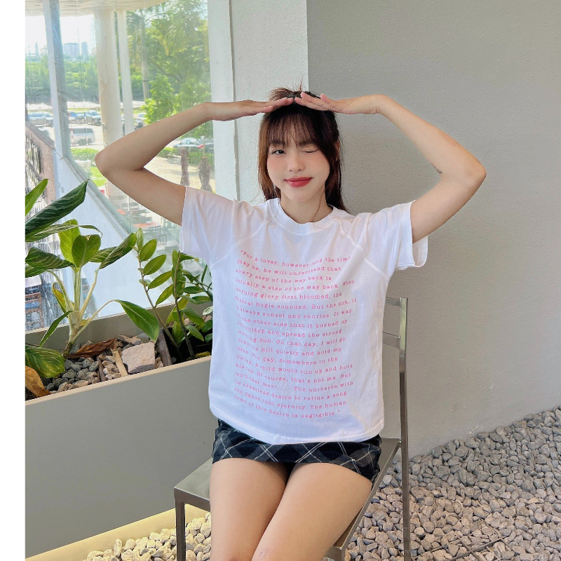 Áo Baby Tee LOVER form Boxyfit vải cotton 2 chiều thoáng mát brand Calem.Club