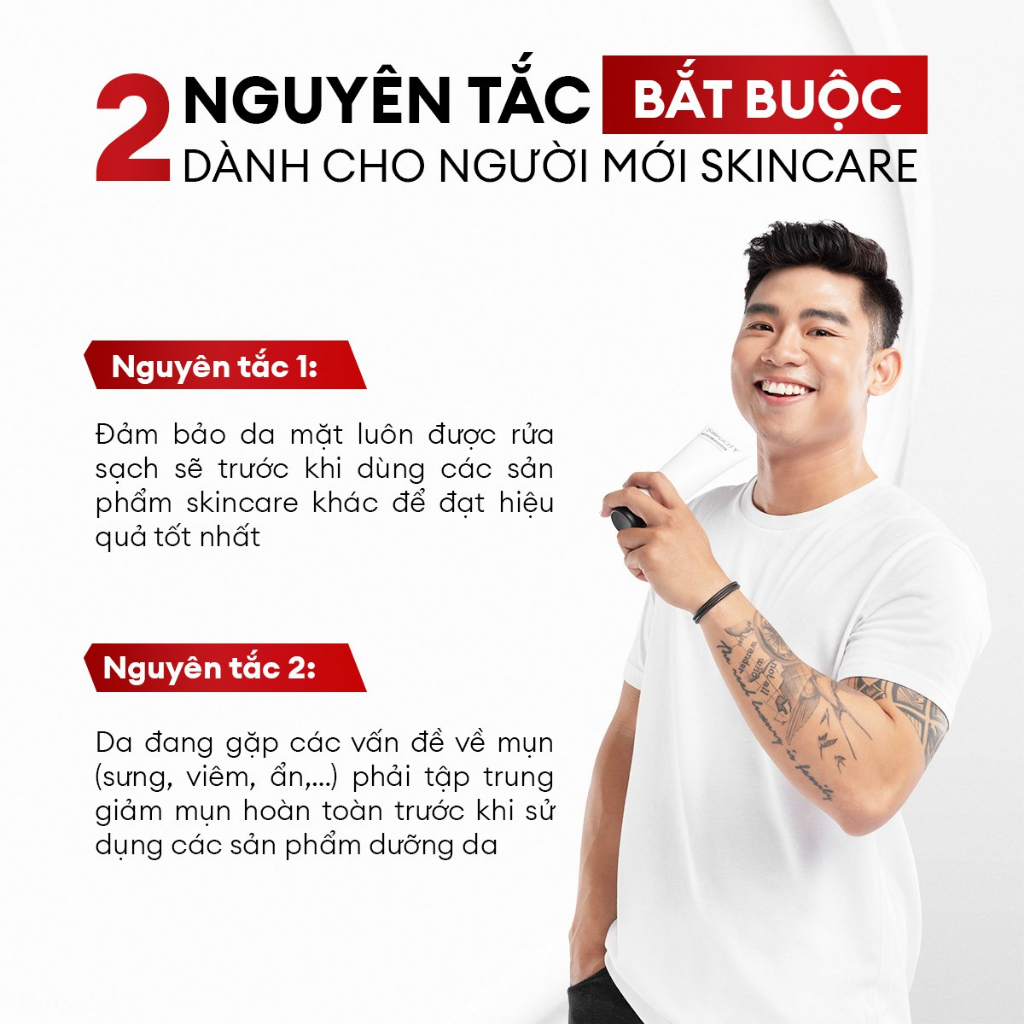 Bộ sản phẩm chăm sóc da nam sáng da, mờ thâm sạm toàn diện Men Stay Simplicity Brightening Trio