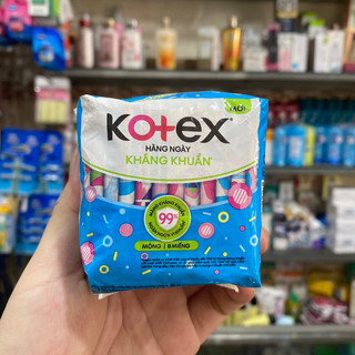 Băng vệ sinh Kotex hằng ngày kháng khuẩn, mỏng, 8 miếng