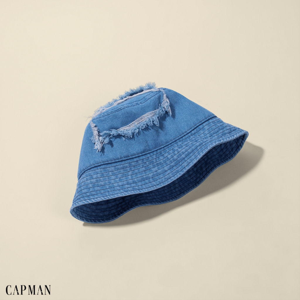 Mũ bucket vành cụp màu xanh jean CAPMAN CM12