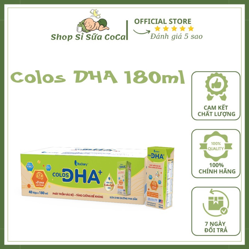 Sữa bột pha sẵn Colos DHA 110ml/180ml- thùng 48 hộp