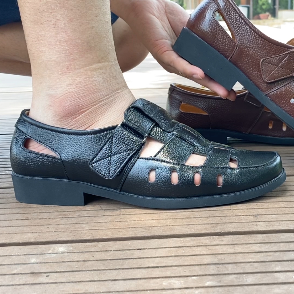 Giày nam trung niên LEXSHOES giày da bò LEX07 cao cấp bảo hành 1 năm