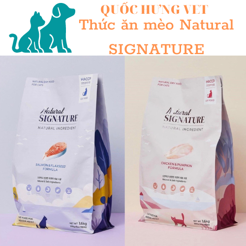 Hạt Natural Signature Cho Mèo 1.6KG-Quốc Hưng Vet