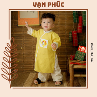 [Tiệm nhà Đậu] Vạn Phúc - Áo dài bé trai thiết kế cao cấp