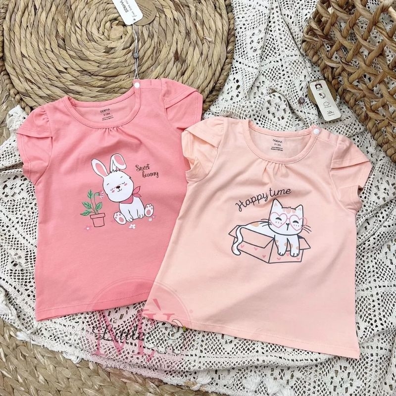 Áo cộc tay bé gái Dokma 6-36M DA1379