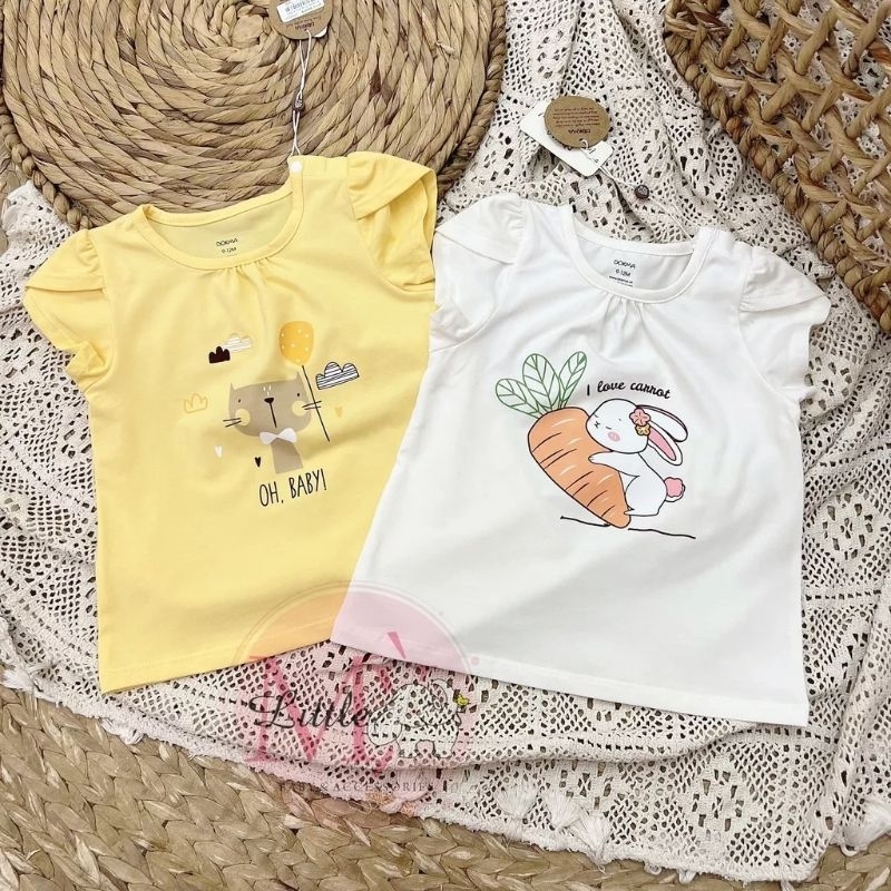Áo cộc tay bé gái Dokma 6-36M DA1379